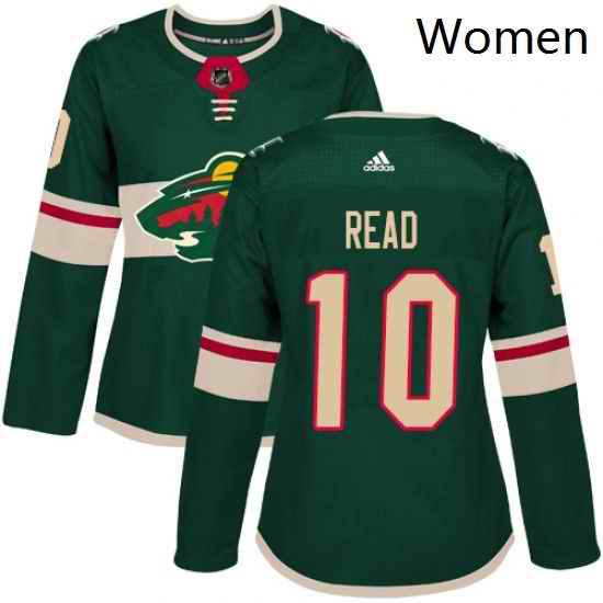 Womens Adidas Minnesota Wild 10 Matt Read Premier Green Home NHL Jersey